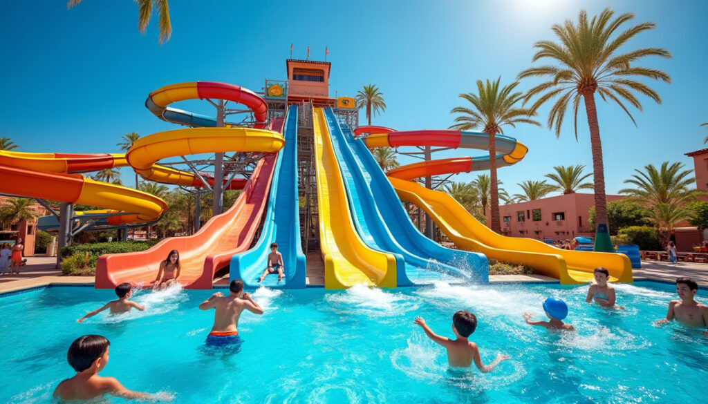 découvrez les meilleurs parcs aquatiques à marrakech avec leurs toboggans excitants, piscines rafraîchissantes et activités fun pour toute la famille.