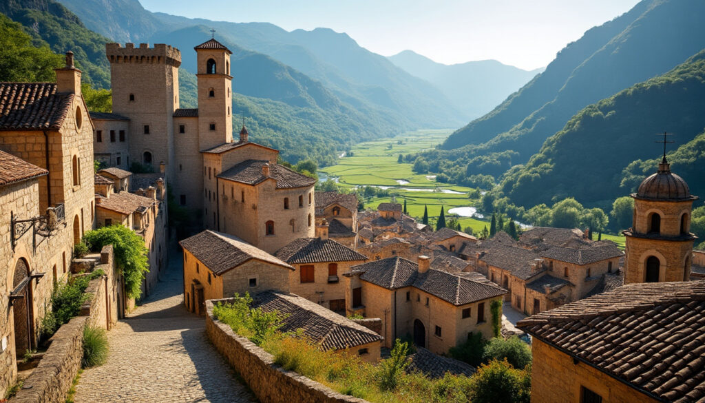 découvrez aínsa-sobrarbe, village médiéval d’aragon au cœur des pyrénées : patrimoine, ruelles pavées et paysages naturels exceptionnels vous attendent.