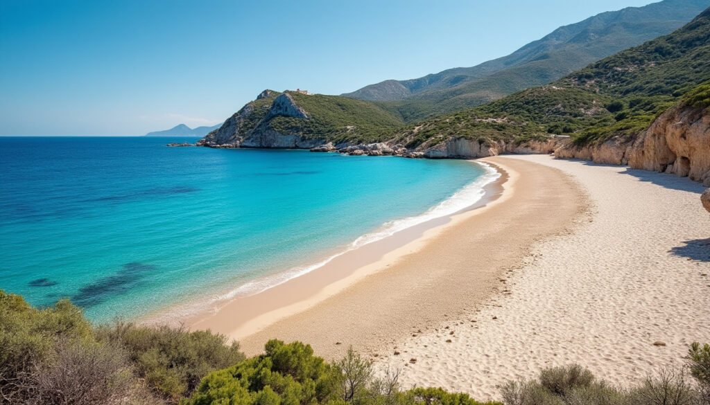 découvrez la plage de tamarone, au cap corse : sable fin, eaux turquoise et nature préservée pour une escapade sauvage en corse.